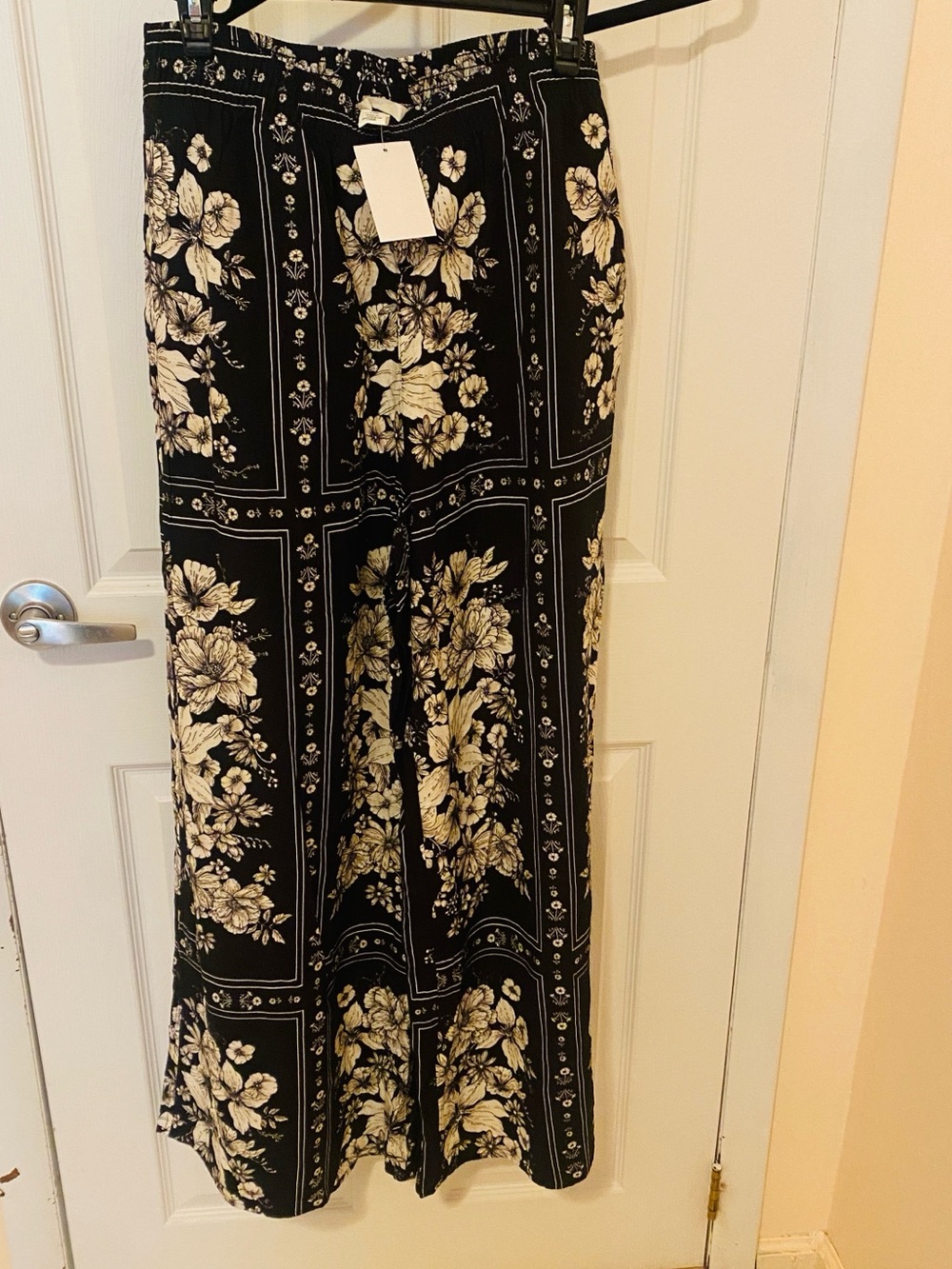 H and M wide leg boho pants size m